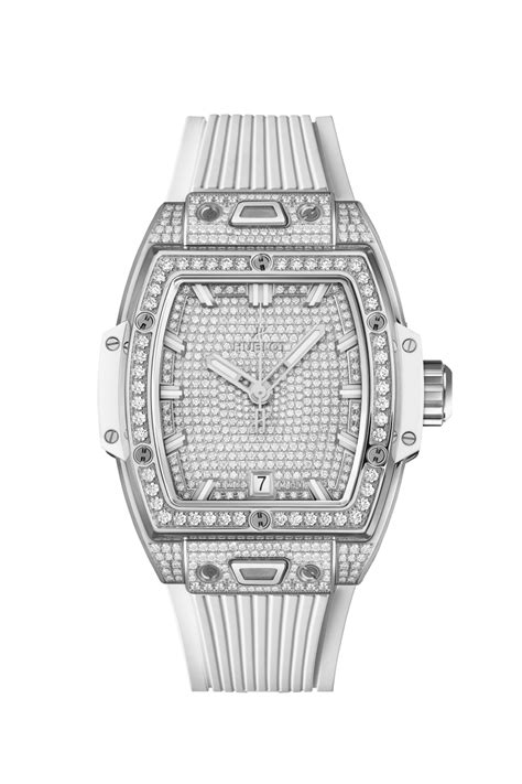 Spirit of Big Bang Titanium White Full Pavé 39 mm 